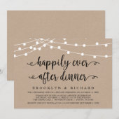 幸せに暮らせますように ウェディング エロープメント ディナーの招待状 招待状 (正面/裏面)