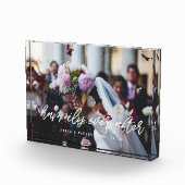 幸せに暮らせますように 現代オーバーレイ ウェディング フォトブロック (右)