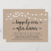 幸せに暮らせ ウェディング エロープメント ディナー招待 招待状 (正面/裏面)