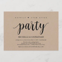 幸せに暮らそうパーティー、結婚式の秘密の式の招待状 招待状