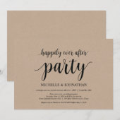 幸せに暮らそうパーティー、結婚式の秘密の式の招待状 招待状 (正面/裏面)