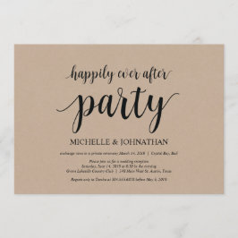 幸せに暮らそうパーティー、結婚式の秘密の式の招待状 招待状