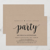 幸せに暮らそうパーティー、結婚式の秘密結婚招待状 招待状 (正面/裏面)