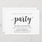 幸せに暮らそうパーティー、結婚式の秘密結婚招待状 招待状 (正面/裏面)