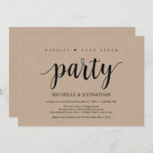 幸せに暮らそうパーティー、結婚式の駆け落ち招待状 招待状 (正面/裏面)