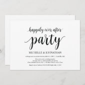 幸せに暮らそうパーティー、結婚式前撮り招待状 招待状 (正面/裏面)