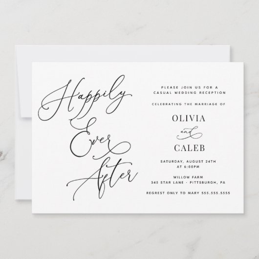 幸せに暮らそう ウェディングレセプション招待状 招待状 (正面)