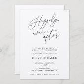 幸せに暮らそう ウェディングレセプション招待状 招待状 (正面/裏面)