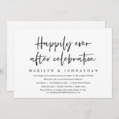 幸せに暮らそう カジュアルウェディング ふたりだけの結婚式 ディナー 招待状 (正面/裏面)