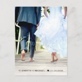 幸せに暮らそう フォト クリーム レセプション インビテーションポストカード (正面)