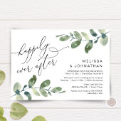 幸せに永遠に、こっそり結婚式の食事、緑の植物 招待状