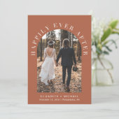 幸せに永遠に アーチ写真 ウェディング レセプション 招待状 (スタンド正面)