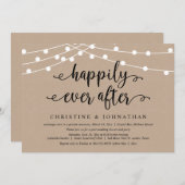 幸せに永遠に、ウェディングエロープメントパーティーの招待状 招待状 (正面/裏面)