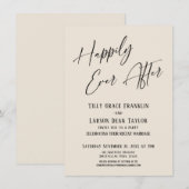 幸せに永遠に　エレガントな結婚式の招待状セット 招待状 (正面/裏面)