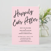 幸せに永遠に カジュアルウェディングパーティー ライトピンク 招待状 (スタンド正面)