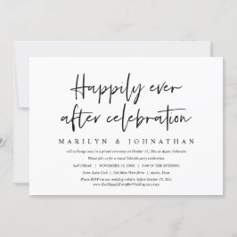 幸せに永遠に カジュアルウェディング ふたりだけの結婚式 夕食会 招待状