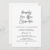 幸せに永遠に, ブラック, 挙式後お祝い 招待状 (正面/裏面)
