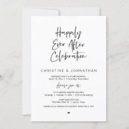 幸せに永遠に, ブラック, 挙式後お祝い 招待状