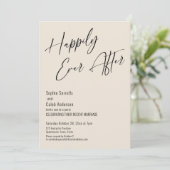 幸せに永遠に モダンエレガント クリーム 招待状 (スタンド正面)