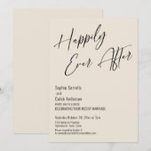 幸せに永遠に モダンエレガント クリーム 招待状 (正面/裏面)