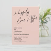 幸せに永遠に モダンエレガント ブッシュピンク 招待状 (スタンド正面)