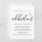 幸せに永遠に Celebration ブラック, ふたりだけで結婚式 招待状 (正面)
