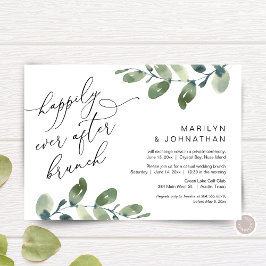 幸せに満ちたアフターブランチパーティーグリーンインテリア挙式 招待状