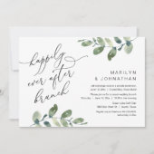 幸せに満ちたアフターブランチパーティーグリーンイープメント 招待状 (正面)