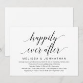 幸せに満ちたウェディングエロープメントパーティー招待状 招待状 (正面/裏面)