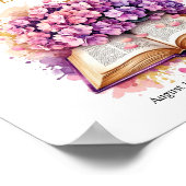 幸せに満ちたハイドランジアのウェディングシャワー ポスター (角)