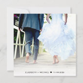 幸せに満ちた披露宴の写真 ダスティーブルー レセプション 招待状 (裏面)