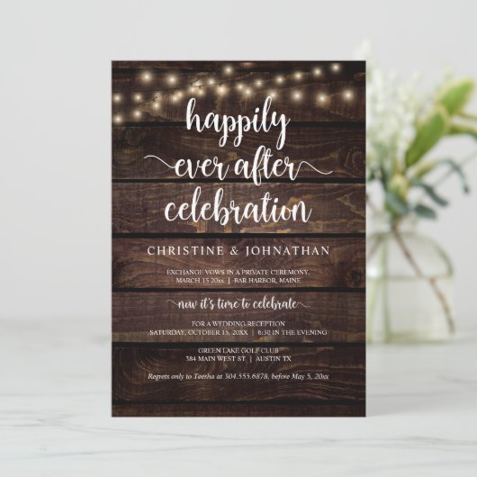 幸せに満ちた永遠の祝い セレブレーション ラスティック エロープメント I 招待状 (スタンド正面)