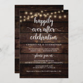 幸せに満ちた永遠の祝い ラスティック・エロープメント 招待状 (正面/裏面)
