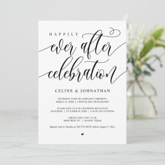 幸せに満ちた永遠の祝祭, ブラック, 秘密の結婚式 招待状 (スタンド正面)