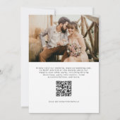 幸せに満ちた結婚式の受付QRコード 招待状 (裏面)