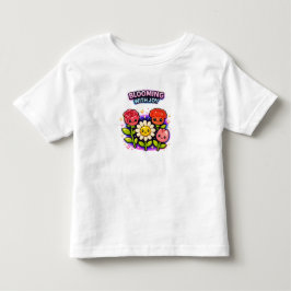 幸せに満開のガーデン - かわいい女の子のTシャツ トドラーTシャツ