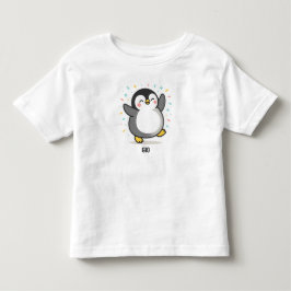 幸せに踊るペンギンのカスタムキッズイラスト トドラーTシャツ