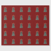 幸せに輝く家族おそろいクリスマス ラッピングペーパー (フラット)