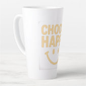 幸せに輝く – 幸せを選択 カフェラテマグ (左アングル)