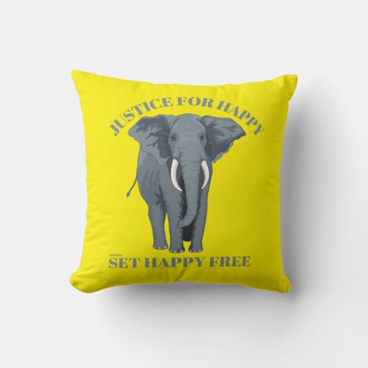 幸せのためのジャスト、幸せを自由に設定 クッション (正面)