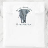 幸せのためのジャスト、幸せを自由に設定 スクエアシール (バッグ)