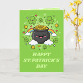 幸せのつぼ ポット・オブ・ハピネス St. Patrick's Day カード (黄色い花)