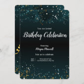 幸せのスライス：ケーキをテーマにした誕生日カード 招待状 (正面/裏面)