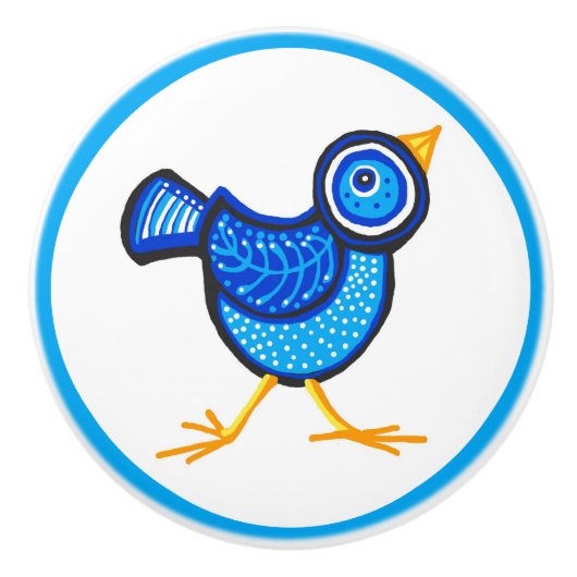 幸せのブルーバード セラミックノブ (正面)