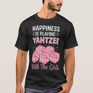 幸せのヤッツィー女子会サイコロゲーム Tシャツ