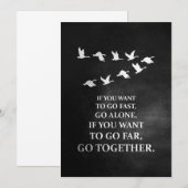 幸せの名言 一緒に歩こう 招待状 (正面/裏面)