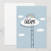 幸せの名言 夢を追いかけろ 空 招待状 (正面/裏面)