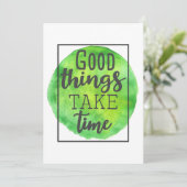 幸せの名言 良いものは時間がかかる 招待状 (スタンド正面)