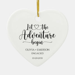 幸せの始まりです！アドベンチャーのはじまり セラミックオーナメント