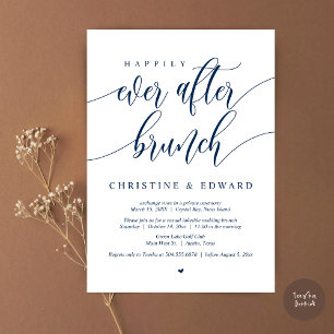 幸せの始まりを優雅に「Happily Ever After Elopement Brunch」、ネイ 招待状